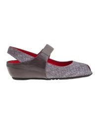 Pas De Rouge | Gray Sylvia Wedge Pump Grey Suede | Lyst