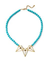 Rebecca Minkoff | Blue Stones And Blades Necklace | Lyst