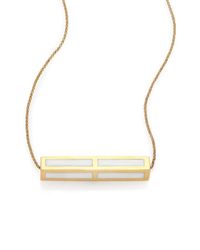 Eddie Borgo | Metallic Cuboid Enamel Pendant Necklace | Lyst