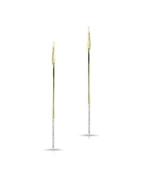 Anne Sisteron - Metallic 14kt Yellow Gold Diamond Dipped Bar Earrings - Lyst