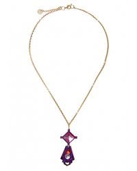 Matthew Williamson | Purple Geometric Pendant Necklace | Lyst