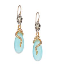 Alexis Bittar | Elements Moonlight Blue Chalcedony & Crystal Vine Drop Earrings | Lyst