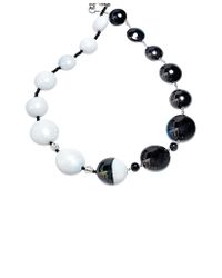 Antica Murrina | Gray Audrey 2 Color Block Murano Glass Necklace | Lyst