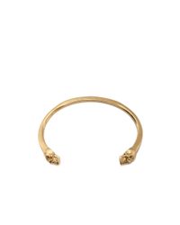 Alexander McQueen | Metallic Twin Skull Bangle | Lyst