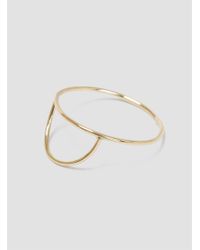 Katrine Kristensen - Metallic Sun Wire Ring Gold Plated - Lyst