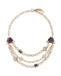 Lulu Frost | Metallic 'petra' Crystal Pavé Stone Mosaic Tier Necklace | Lyst