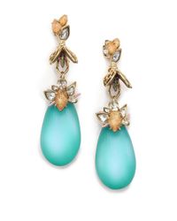 Alexis Bittar | Blue Desert Jasmine Lucite, Jasper & Crystal Iridescent Bumble Bee Drop Earrings | Lyst
