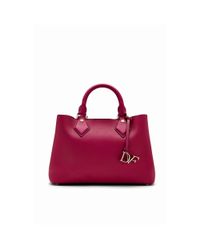 Diane von Furstenberg | Purple Voyage Small Bonded Leather Carryall Tote | Lyst