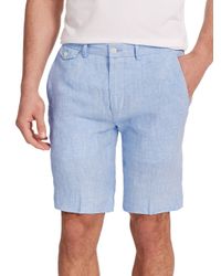 Polo Ralph Lauren | Blue Straight-fit Briton Chambray Shorts for Men | Lyst