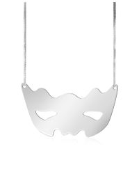 MM6 by Maison Martin Margiela - Gray Mirror Mask Necklace - Lyst
