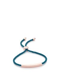 Monica Vinader | Blue Linear Friendship Bracelet | Lyst