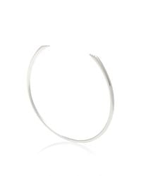 Sydney Evan | Metallic Doorstop Bangle in 14k White Gold | Lyst