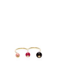 Delfina Delettrez | Metallic Candy Gold-Plated Triple Stone Ring | Lyst