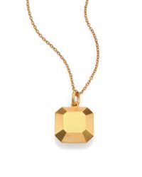 Iam By Ileana Makri | Metallic Square Gem Pendant | Lyst