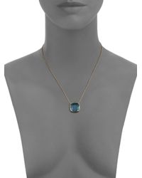 Michael Kors | Blue Brilliance Botanicals Cushion Pendant Necklace | Lyst