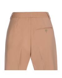 Paul Smith | Natural Women's Peach Wool Pleated Trousers | Lyst