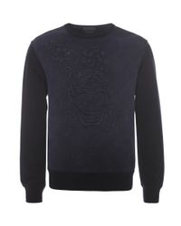 Alexander McQueen | Blue Jacquard Sweatshirt for Men | Lyst