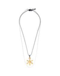 Eddie Borgo | Metallic Star Pendant Double Chain Necklace | Lyst