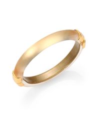 Alexis Bittar | Metallic Lucite Capped Thin Bangle Bracelet/gold | Lyst