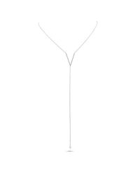 Anne Sisteron - Metallic 14kt White Gold Diamond V Bikini Lariat Necklace - Lyst