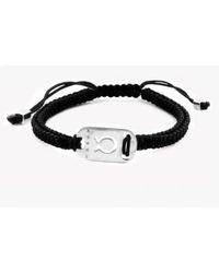 Tateossian | Metallic Zodiac Silver Taurus Black Macramé Bracelet for Men | Lyst