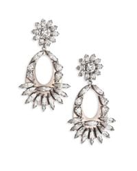 DANNIJO | Metallic Blanca Crystal Drop Earrings | Lyst