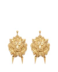 Ela Stone | Metallic 'nala' Lion Head Spike Drop Earrings | Lyst