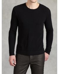 John Varvatos | Black Ls Crewneck Sweater for Men | Lyst