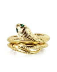 Roberto Cavalli - Multicolor Goldtone Snake Bracelet - Lyst