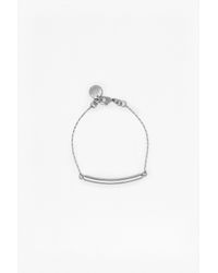 French Connection | Metallic Fine Chain Tube Bracelet | Lyst