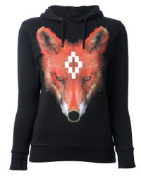 Marcelo Burlon Black Fox Print Hoodie