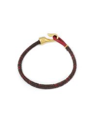 Lulu Frost - G. Frost X Michael Bastian - Thin Dbl Strand Bracelet Red/Brown - Lyst