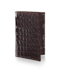 Saks Fifth Avenue | Brown Alligator Card Case for Men | Lyst