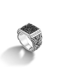 John Hardy | Black Square Ring for Men | Lyst