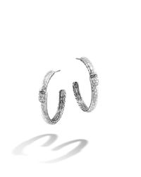 John Hardy | Metallic Classic Chain Medium Hoop Earrings | Lyst