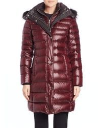 Andrew Marc | Red Fox Fur-trimmed Puffer Coat | Lyst