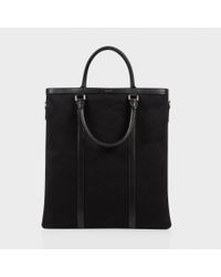 Paul Smith | Men's Black Canvas Flat Travel Tote Bag for Men | Lyst