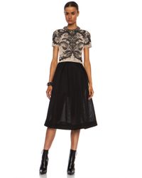 Alexander McQueen | Black Baroque Spine Lace Crop Top | Lyst