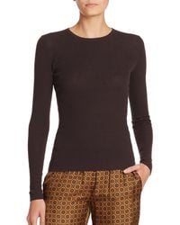 Michael Kors | Brown Featherweight Ribbed Cashmere Sweater | Lyst