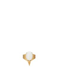 Ela Stone | Metallic 'marla' Milky Jade Brass Spike Ring | Lyst