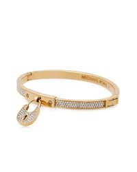 Michael Kors | Metallic Chains & Elements Metal Bangle W/crystals | Lyst