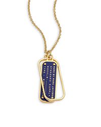 Marc By Marc Jacobs | Blue Standard Supply Long Pendant Necklace | Lyst