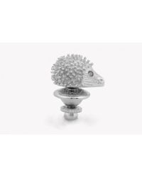 Tateossian | Metallic Hedgehog Pin With White Swarovski Elements | Lyst