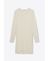 Helmut Lang | White Silk Tunic | Lyst