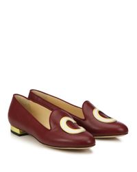 Charlotte Olympia | Purple Abc Leather Loafers | Lyst