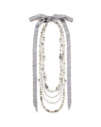 Erickson Beamon | Metallic 'weeping Angel' Multi Strand Faux Pearl Necklace | Lyst