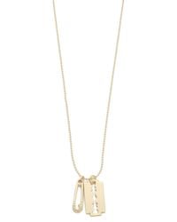 McQ | Metallic Goldtone Pendant Necklace | Lyst