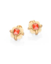 Tory Burch | Pink Audrey Stud Earrings | Lyst
