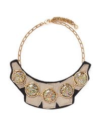 Lulu Frost | Multicolor 'audrey' Glitter Dome Grosgrain Bib Necklace | Lyst