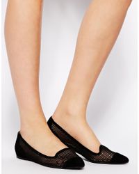 Lyst - Aldo Nerawiel Black Mesh Slipper Flat Shoes in Black